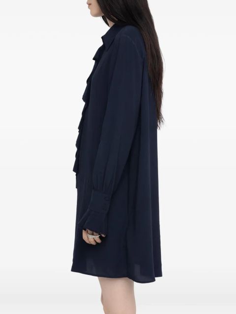 Zadig&Voltaire Rhelyne ruffled mini dress - Blue