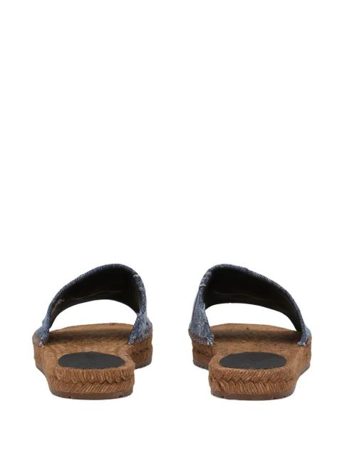 Dolce & Gabbana logo-plaque denim espadrilles - Blue