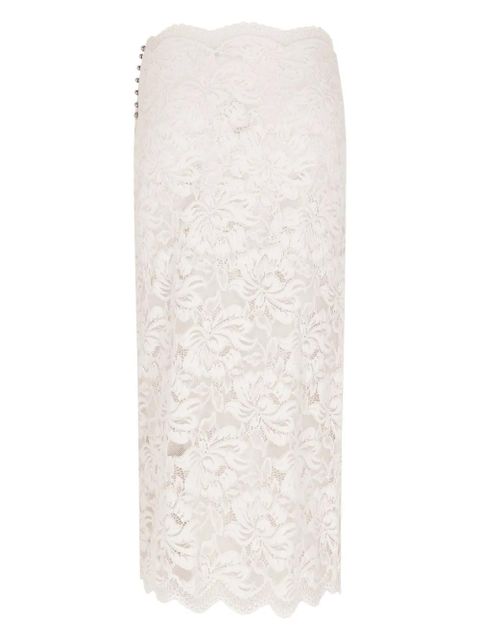 Rabanne floral-lace sheer skirt - White - zdjęcie produktu nr 1