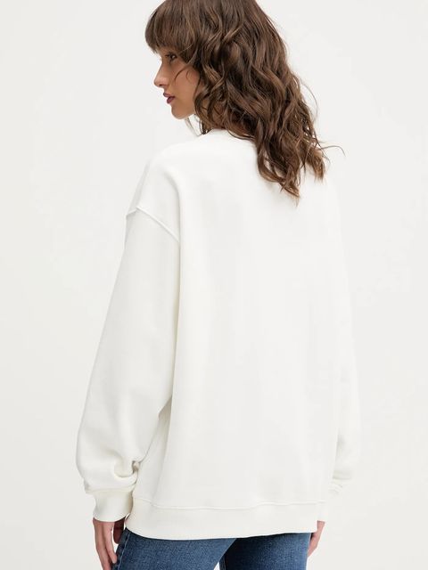 Tommy Jeans bluza bawełniana damska kolor biały wzorzysta DW0DW20933