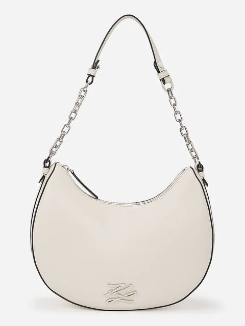 Karl Lagerfeld torebka skórzana K/AUTOGRAPH kolor biały A2W30019 - zdjęcie produktu nr 1