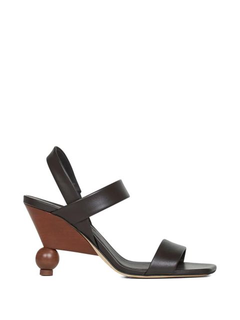 Weekend Max Mara square-toe heeled sandals - Brown - zdjęcie produktu nr 1