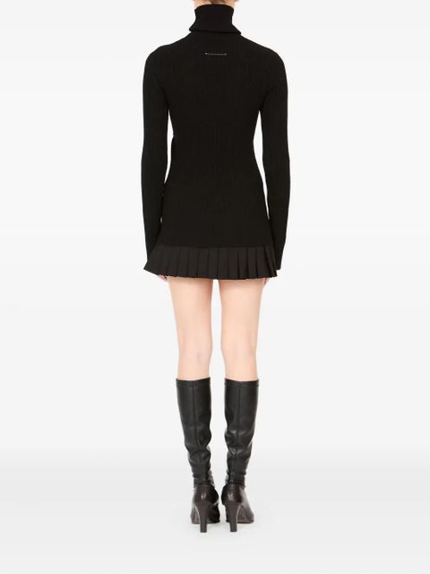 MM6 Maison Margiela ribbed turtleneck sweater - Black