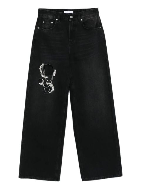AREA crystal-embellished jeans - Black - zdjęcie produktu nr 1