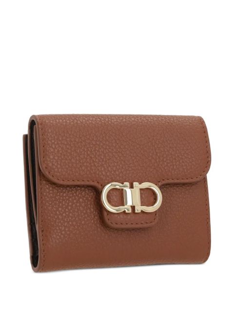 Ferragamo Gancini-plaque leather wallet - Brown