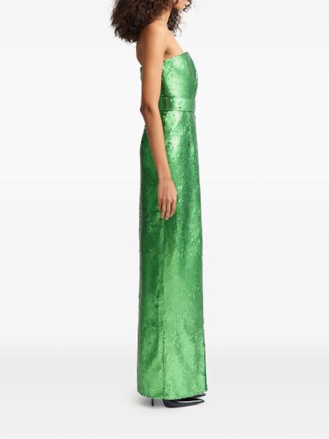 16Arlington Aeta sequin split gown - Green