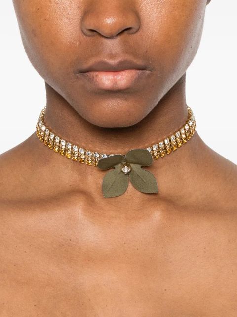Marni floral-appliqué necklace - Gold - zdjęcie produktu nr 2