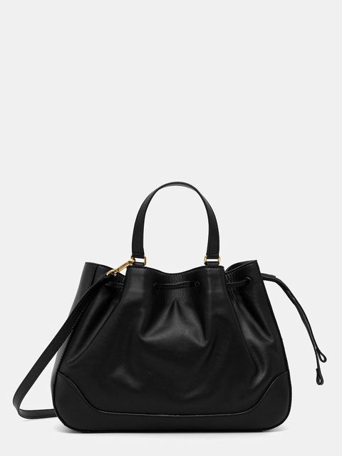 Pollini torebka skórzana kolor czarny PC4428PP0N QG1 - zdjęcie produktu nr 1