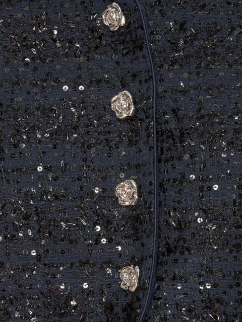 ROTATE BIRGER CHRISTENSEN sequin-embellished puff-sleeve jacket - Blue