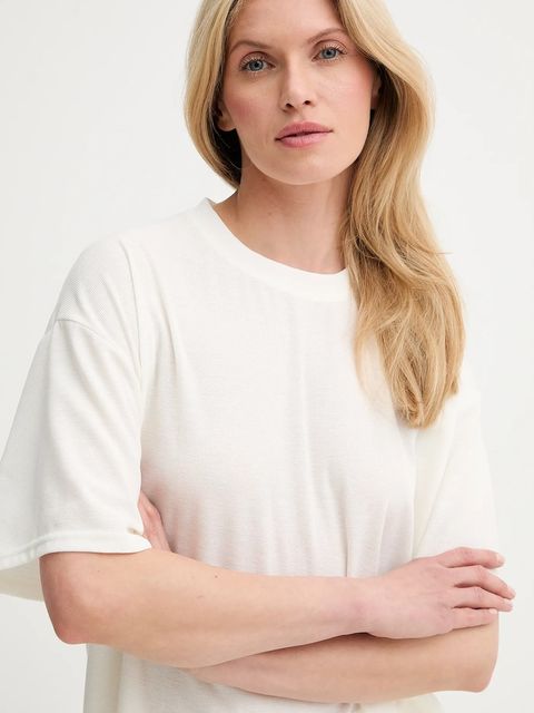 Answear.LAB t-shirt i szorty damski kolor biały