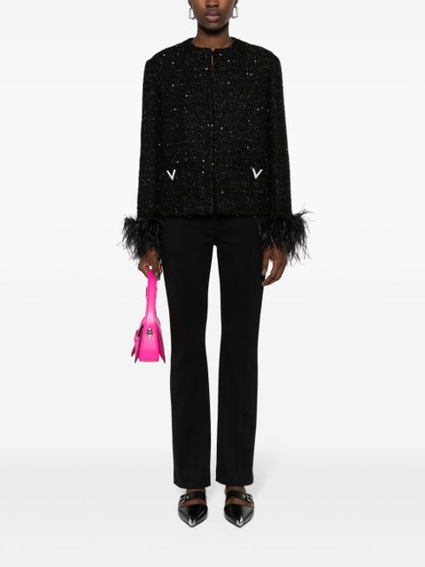 Valentino Garavani Glaze metallic tweed jacket - Black