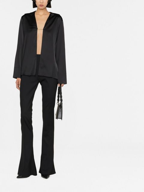 Jacquemus La Chemise Notte satin shirt - Black - zdjęcie produktu nr 2