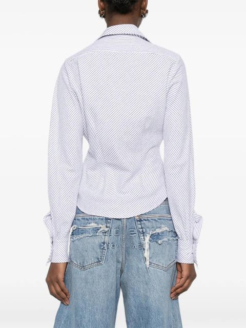 Vivienne Westwood Drunken striped layered shirt - White