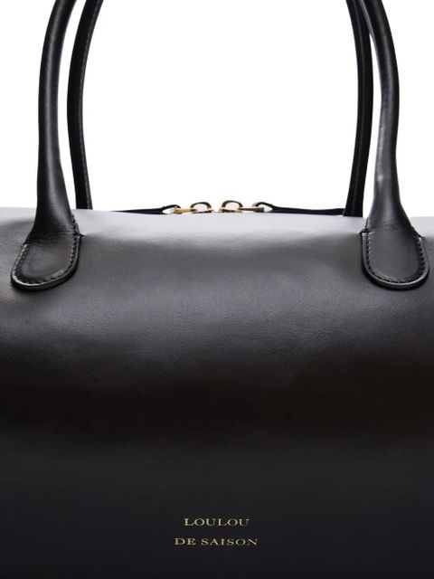 LouLou de Saison Reez cylindric leather shoulder bag - Black