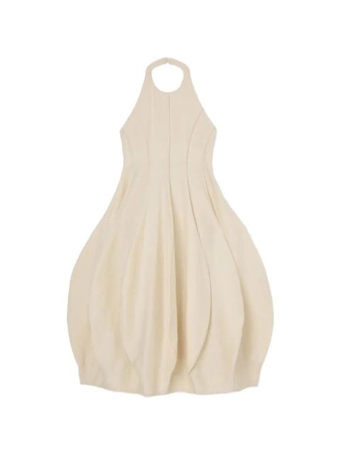 Róhe halter-neck pleated dress - Neutrals - zdjęcie produktu nr 1