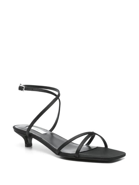 TOTEME 50mm satin crossover sandals - Black - zdjęcie produktu nr 2