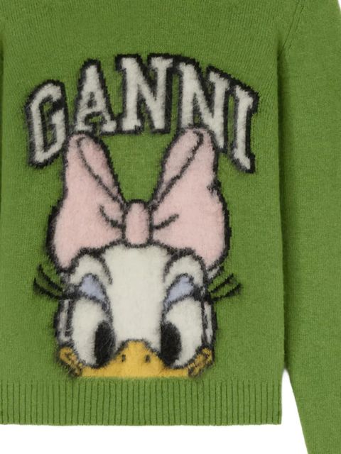 GANNI x Disney Daisy Duck crew-neck sweater - Green - zdjęcie produktu nr 2