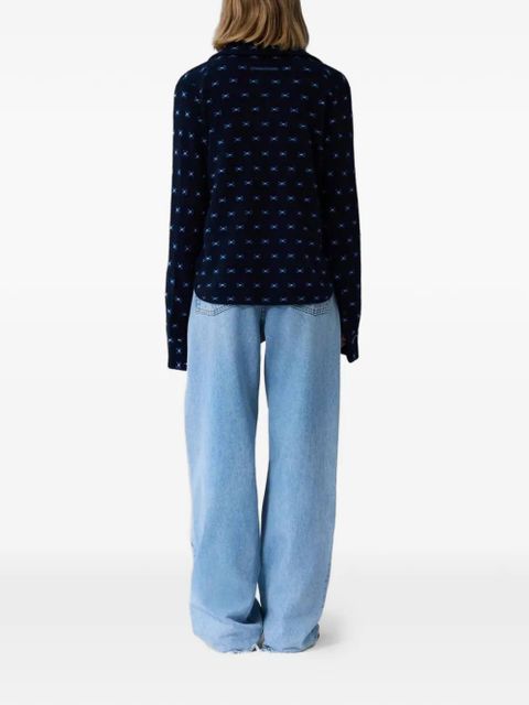 Guest In Residence Dylan buttoned silk shirt - Blue