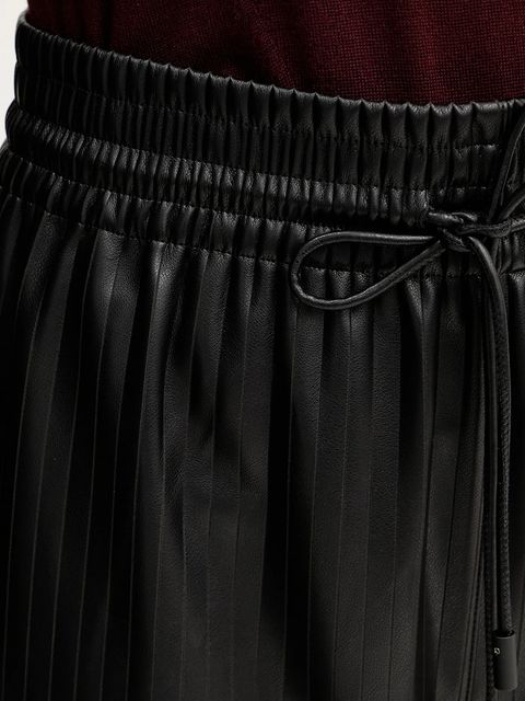 BOSS spodnie damskie kolor czarny szerokie high waist 50548123