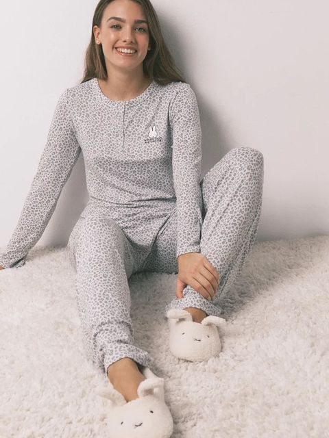 women'secret piżama damska kolor szary 3132167