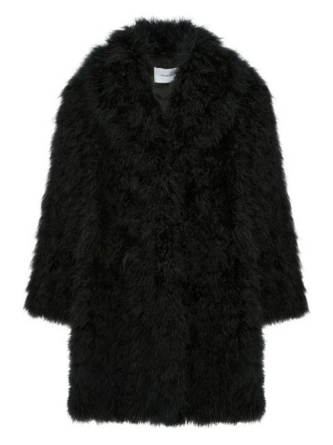 Yves Salomon feather-detailing coat - C99