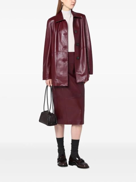 Max Mara leather pencil skirt - Red - zdjęcie produktu nr 2