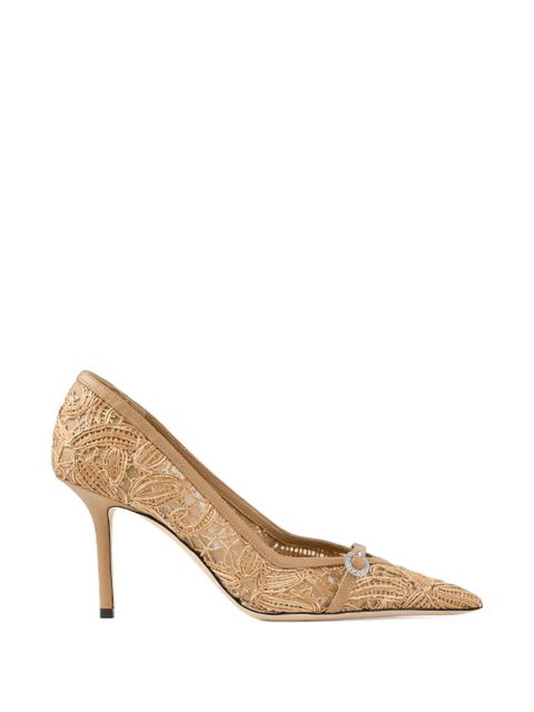 Jimmy Choo Cappuccino lace buckle pumps - Neutrals - zdjęcie produktu nr 1