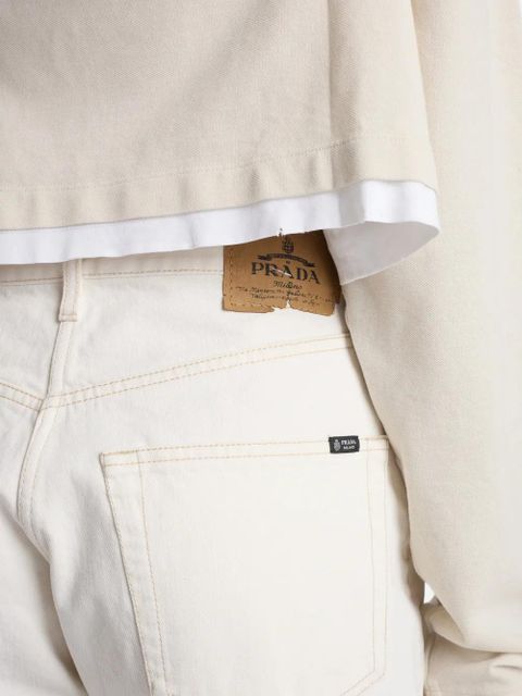 Prada old denim bermudas - White