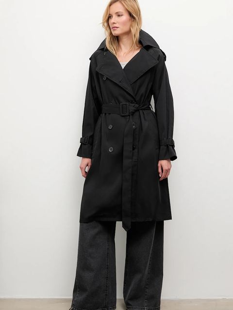 Answear.LAB trencz bawełniany kolor czarny - zdjęcie produktu nr 1