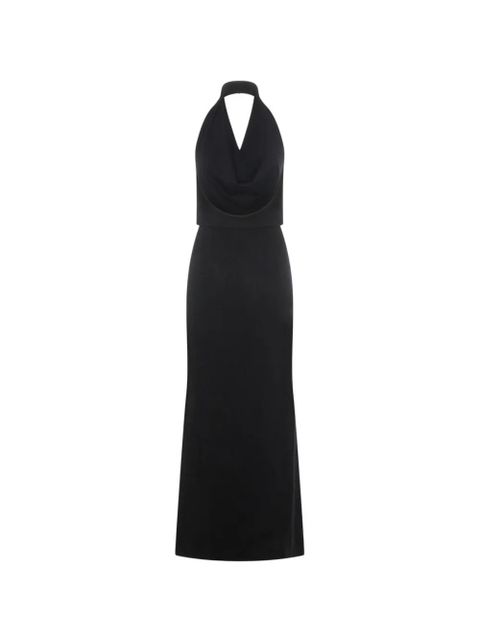 Aya Muse halterneck cowl dress - Black