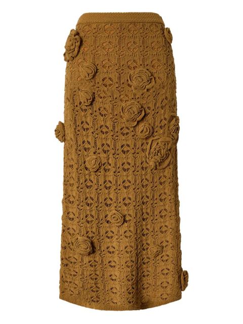PINKO rose crochet skirt - Brown - zdjęcie produktu nr 1