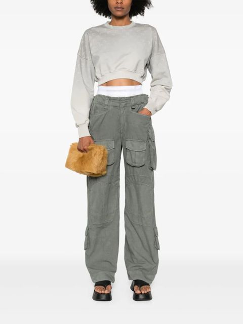 Marine Serre moon fleece cropped sweatshirt - Grey - zdjęcie produktu nr 2