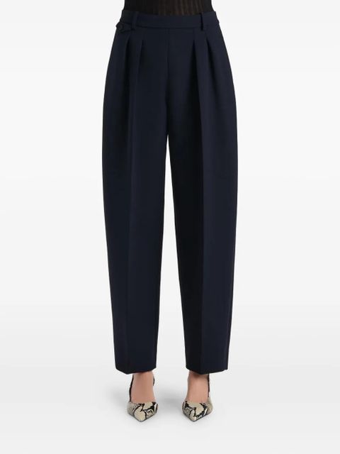 KHAITE button-detail pleated trousers - Blue