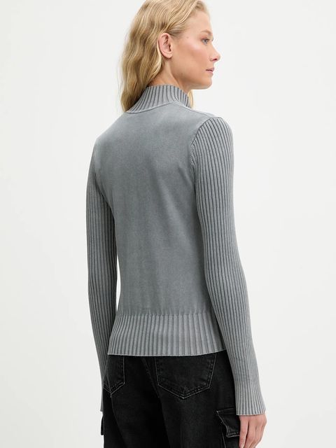 Karl Lagerfeld Jeans kardigan bawełniany damski kolor szary lekki A3W18010