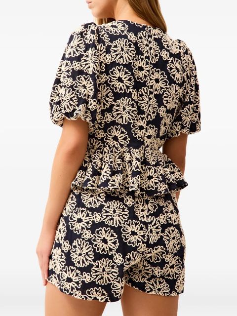 Marie Oliver Cleo floral shorts - Blue