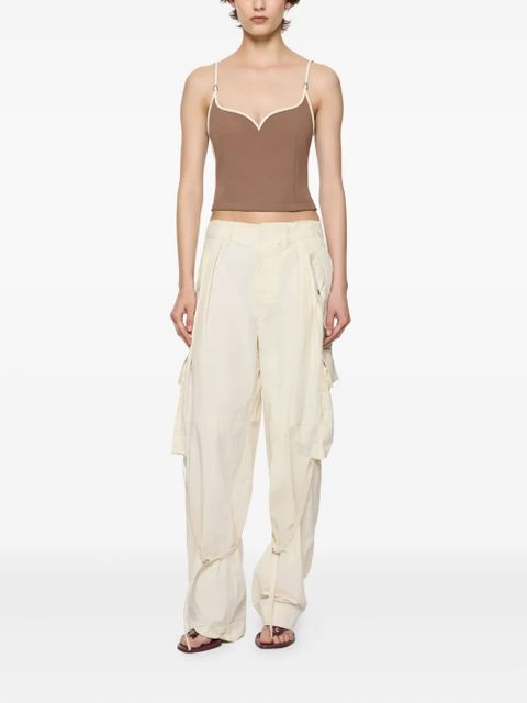 Paris Georgia Heart trim-detail top - Brown