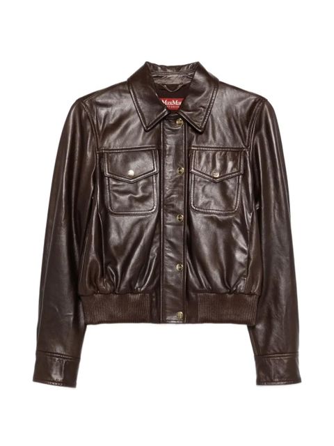 Max Mara Mstbiada buttoned chest-pocket jacket - Brown - zdjęcie produktu nr 1