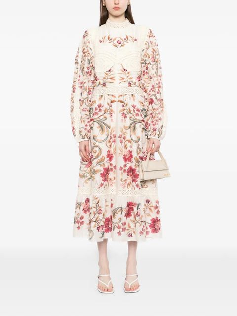 FARM Rio Royal Garden midi dress - Neutrals - zdjęcie produktu nr 2