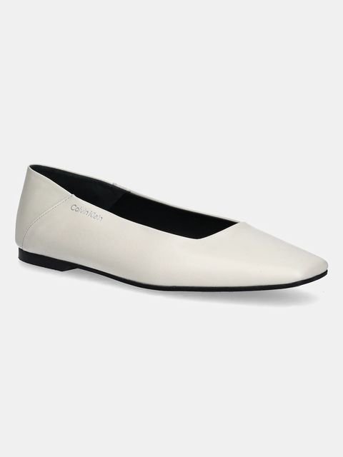Calvin Klein baleriny skórzane FLAT BALLERINA - LTH - zdjęcie produktu nr 2