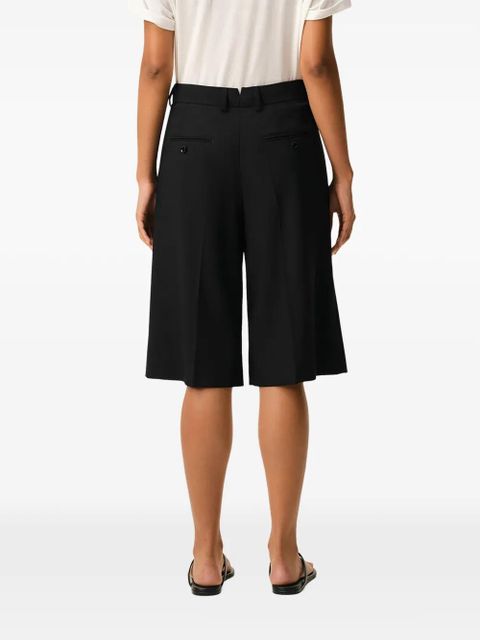 AMI Paris pleated wide bermuda shorts - Black