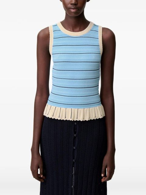 Claudie Pierlot striped peplum tank top - Blue