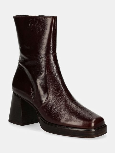 Jonak botki skórzane BRIGAND CUIR BRILLANT