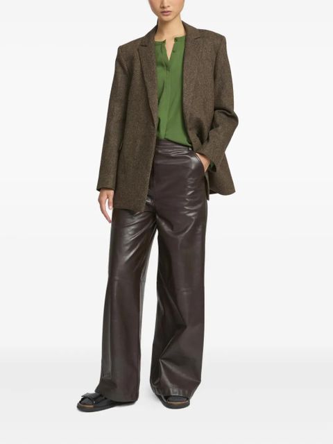 Yves Salomon single-breasted blazer - Brown