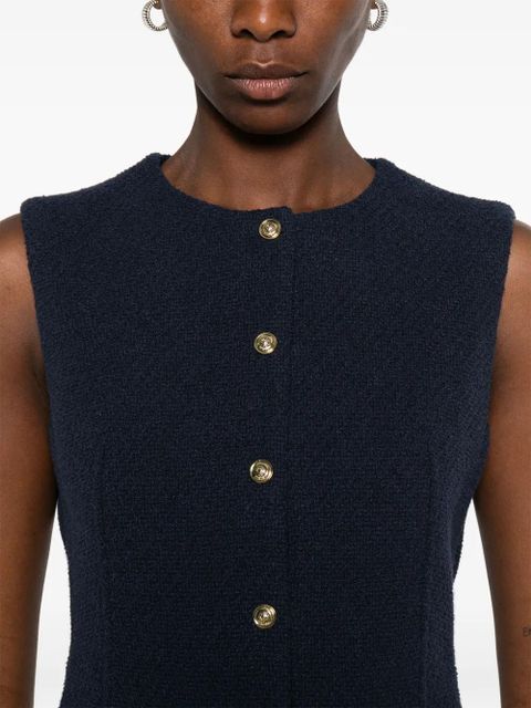 Maje bouclé vest - Blue
