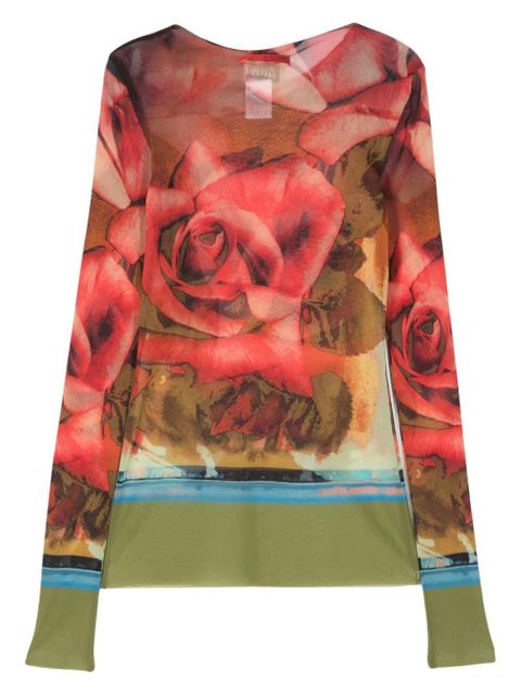 Jean Paul Gaultier The Red Roses mesh top - Green - zdjęcie produktu nr 2