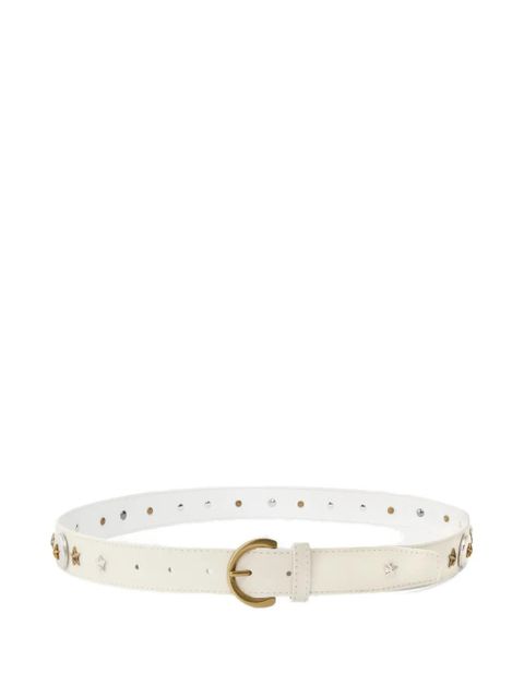 PINKO star-studded leather belt - White - zdjęcie produktu nr 1