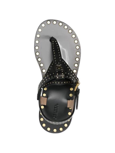 ISABEL MARANT studded buckle sandals - Black