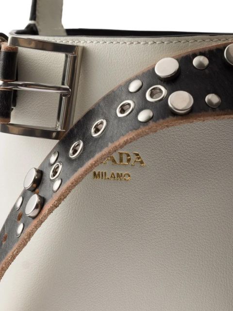 Prada Buckle bucket bag - White