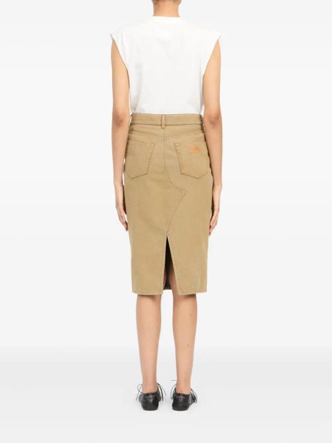 MM6 Maison Margiela seam midi skirt - Neutrals