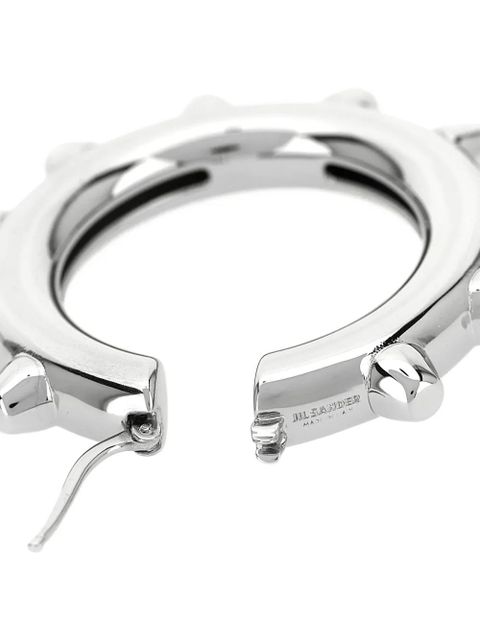 Jil Sander spike-embellished hoop earrings - Silver
